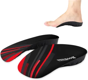 330  lbs Plantar Fasciitis 3/4 Length Insoles, High Arch Support Orthotic Inserts for Women & Men, Flat Feet, Over-Pronation, Pain Relief for Walking Standing Running Heavy Duty Strong Support L
