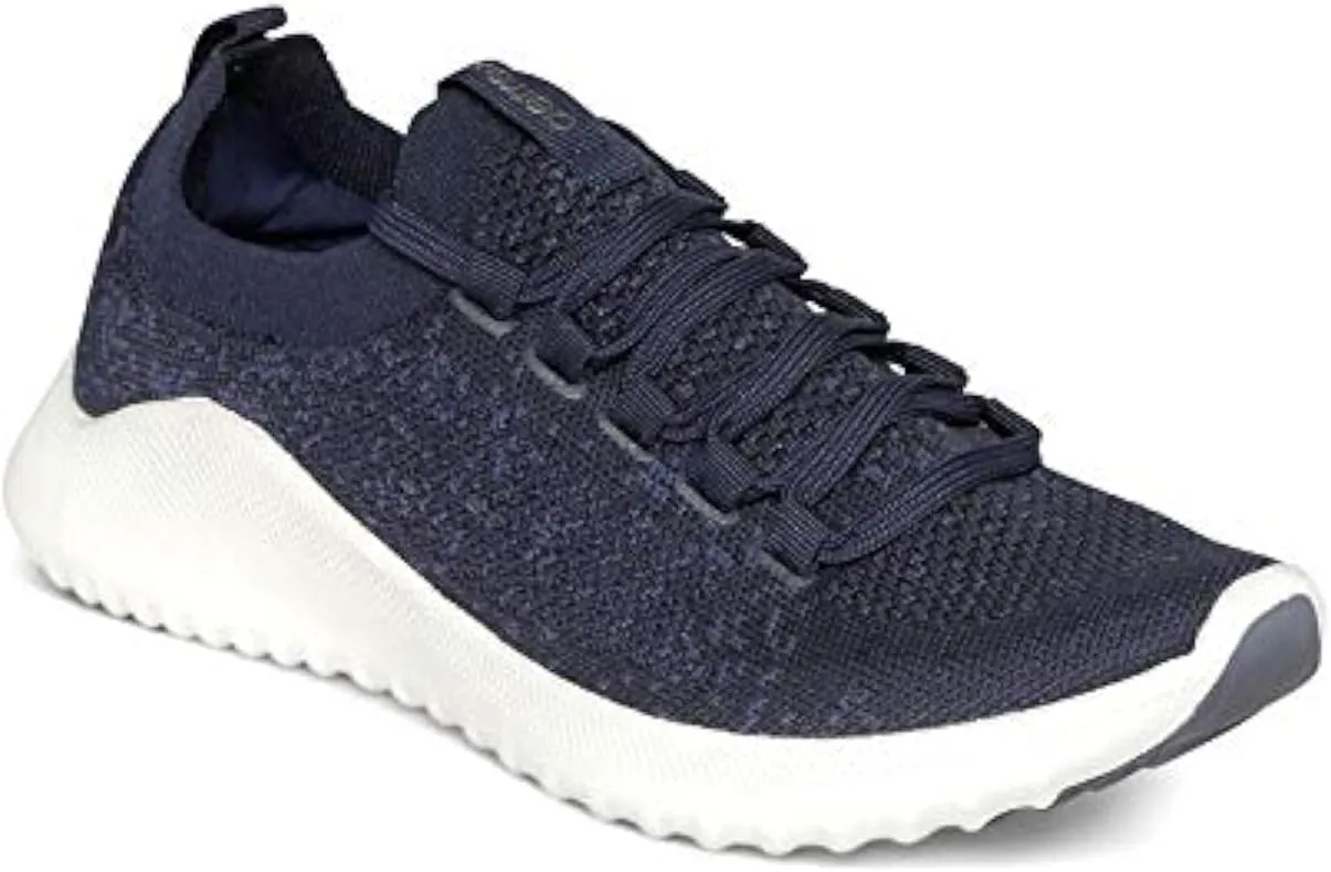 Aetrex Women's Carly Orthopedic Arch Support Knit Sneakers for Women- Plantar Fasciitis Relief Women Sneakers W/ Lace Up