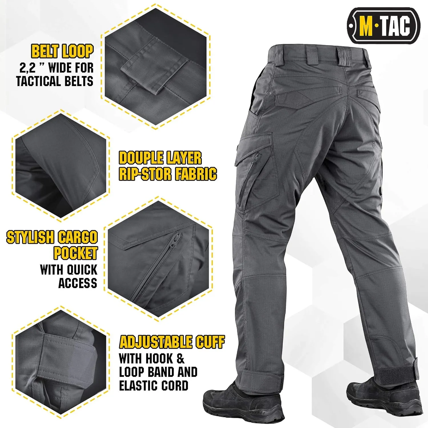 Aggressor Flex - Tactical Pants - Men Cotton with Cargo Pockets