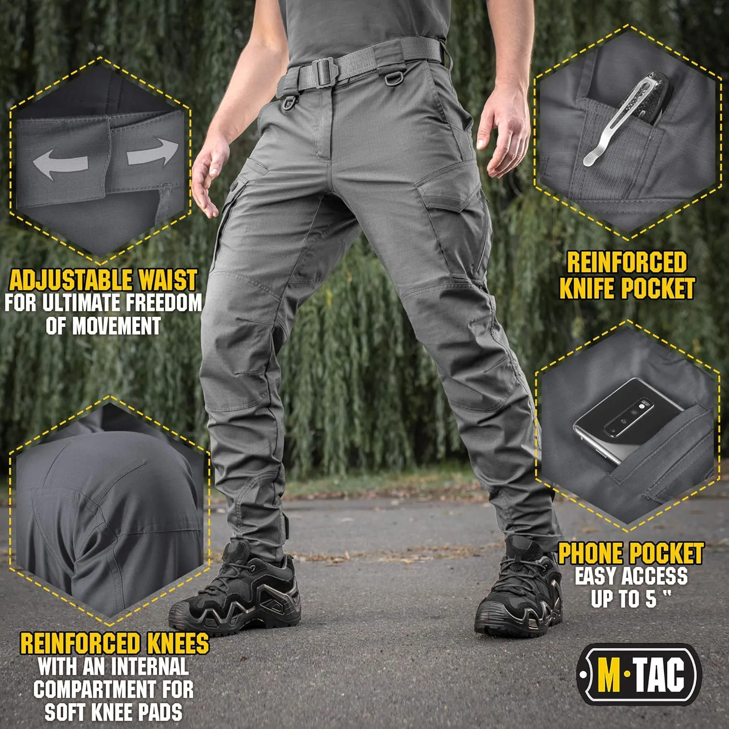 Aggressor Flex - Tactical Pants - Men Cotton with Cargo Pockets