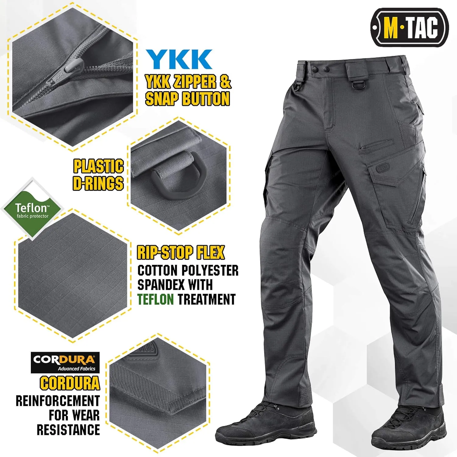 Aggressor Flex - Tactical Pants - Men Cotton with Cargo Pockets