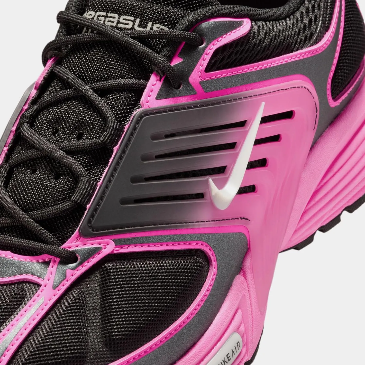 Air Pegasus Wave Mens Running Shoes (Black/Metallic Platinum/Pink Blast) (IB0612-007, Black/Grey/Pink)