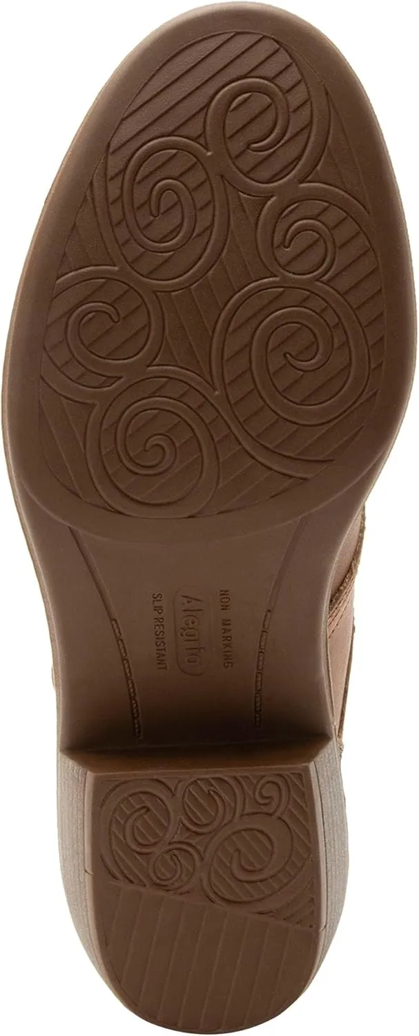 Alegria Womens Mikki Western Buckle Leather Bootie
