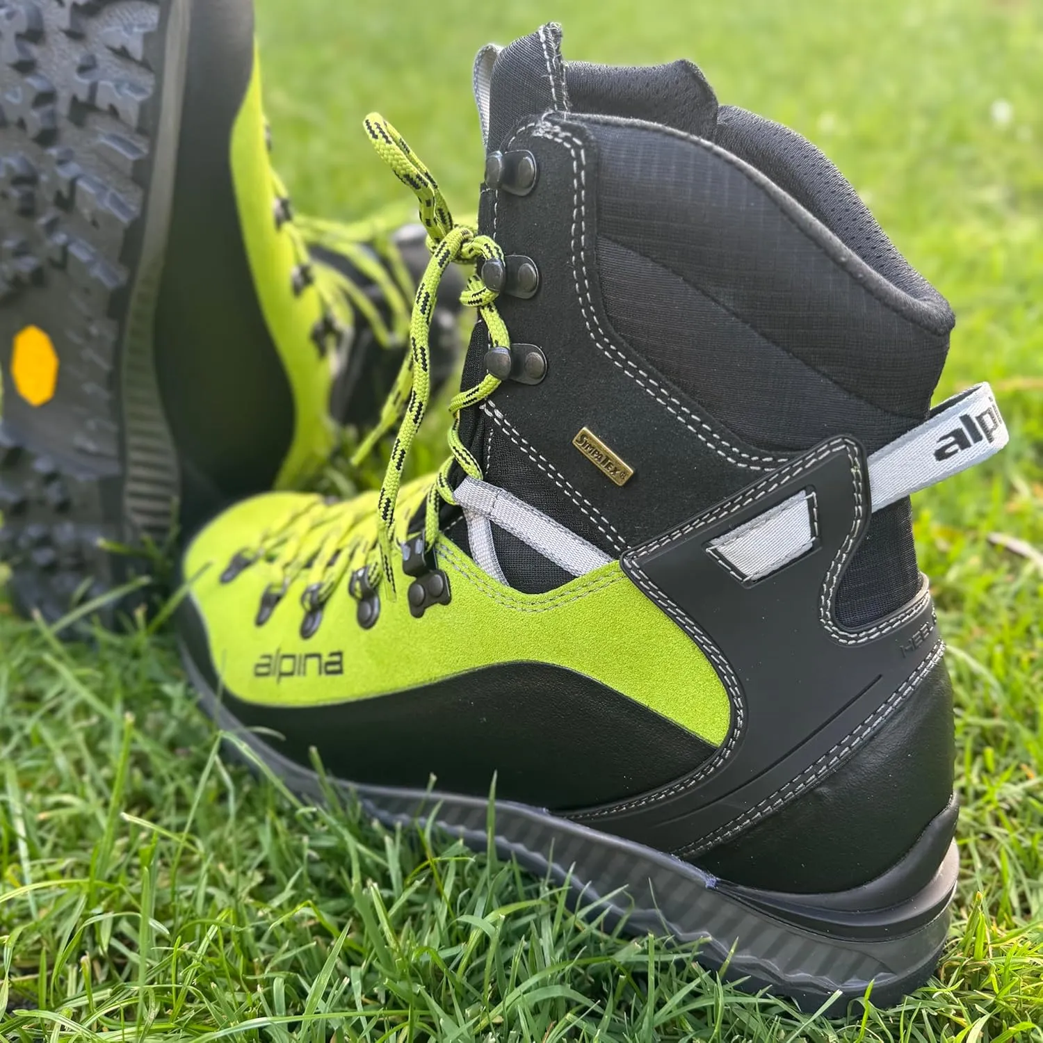 Alpina DIABLO Premium Men's Boots | Waterproof Leather Shoes | Sympatex Breathable Membrane | Vibram Sole | Crampon Compatible | Mountaineering Hiking | Heel Counter | Made in Europe