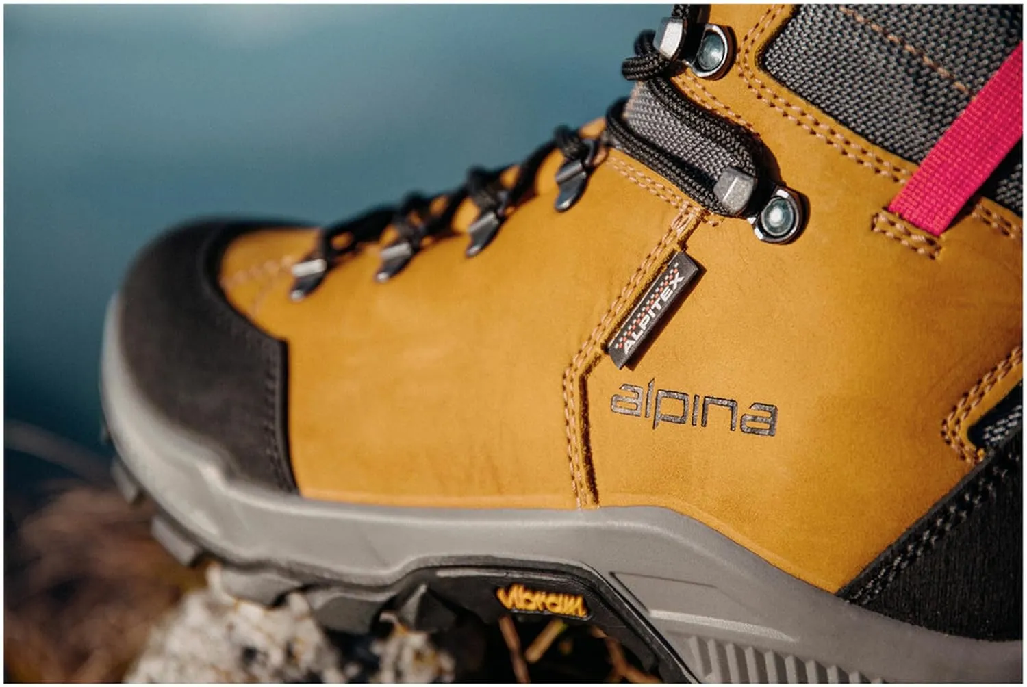 Alpina Stador Premium Hiking Boots | Ankle High | Waterproof | Breathable Membrane | Vibram Sole | Slip Resistant | Made in Europe
