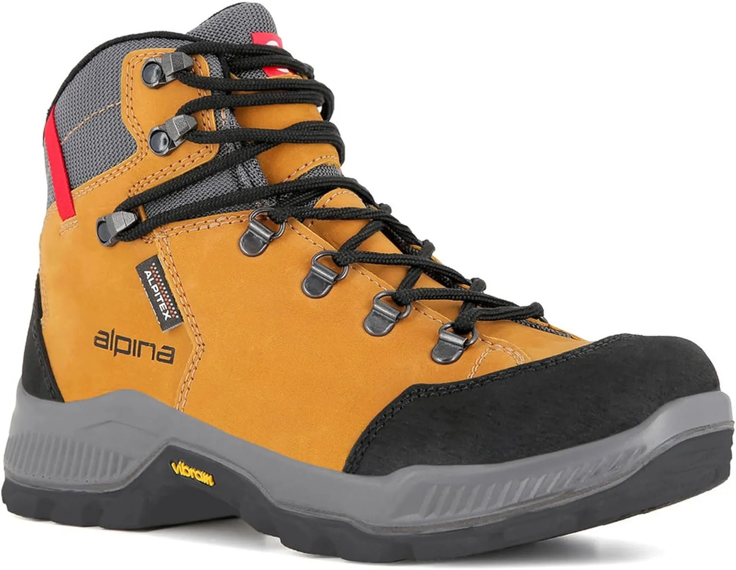 Alpina Stador Premium Hiking Boots | Ankle High | Waterproof | Breathable Membrane | Vibram Sole | Slip Resistant | Made in Europe