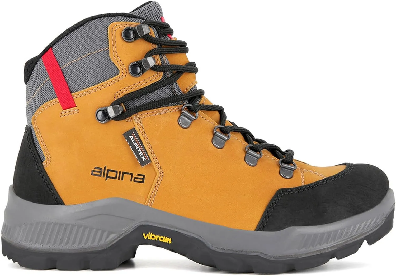 Alpina Stador Premium Hiking Boots | Ankle High | Waterproof | Breathable Membrane | Vibram Sole | Slip Resistant | Made in Europe