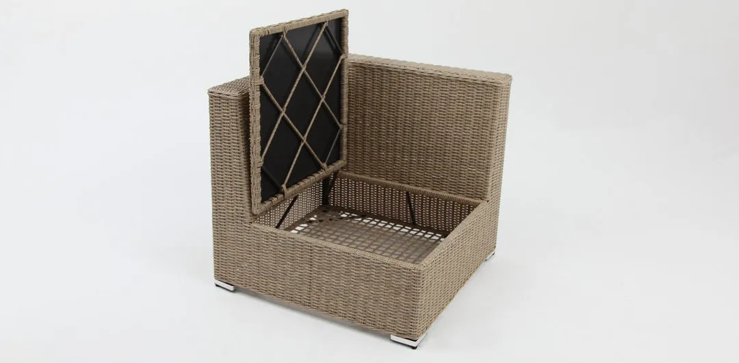 Amani 7pc Storage Lounge Dining   Cnr Table - DW