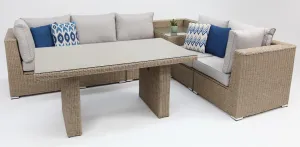 Amani 7pc Storage Lounge Dining   Cnr Table - DW
