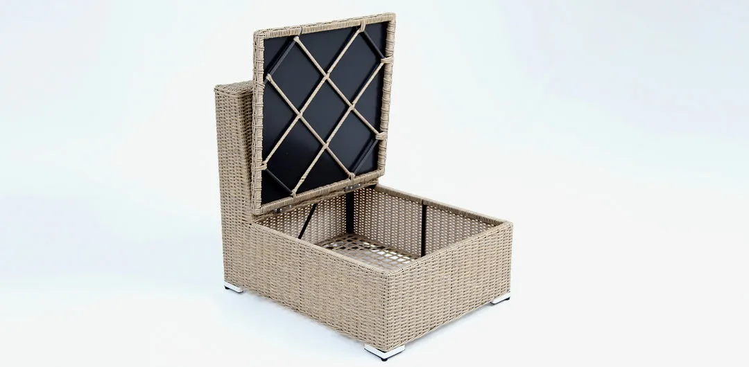 Amani 7pc Storage Lounge Dining   Cnr Table - DW