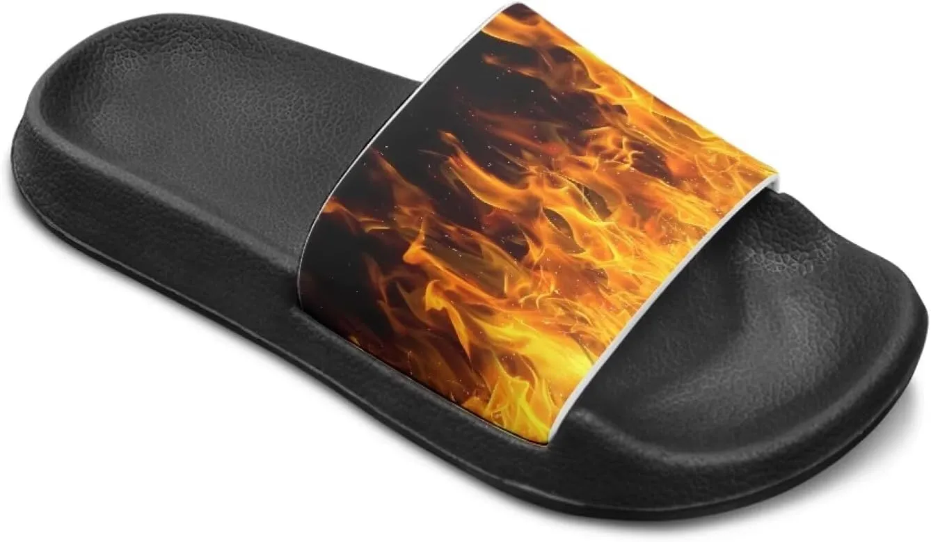 American Flag Slides Kids Sandals with Non-Slip Boys Girls Summer Casual House Shower Shoes