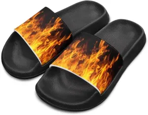 American Flag Slides Kids Sandals with Non-Slip Boys Girls Summer Casual House Shower Shoes
