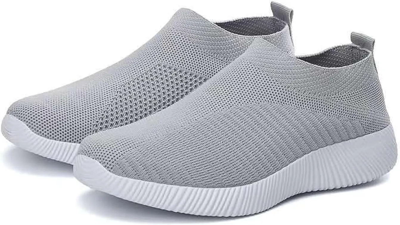 AngryMonkey Women Arch Support Orthopedic Sneakers Walking Shoes,Comfortable Lightweight Breathable Memory Foam Slip On Trainers Running Shoes