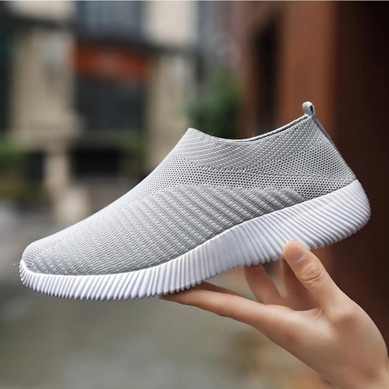 AngryMonkey Women Arch Support Orthopedic Sneakers Walking Shoes,Comfortable Lightweight Breathable Memory Foam Slip On Trainers Running Shoes