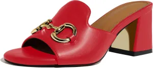 anteikira Women's Square Open Toe Buckle Sandals Slip On High Chunky Block Heel Mules Backless High Heeled Sandals for Women Fashion Summer Heels