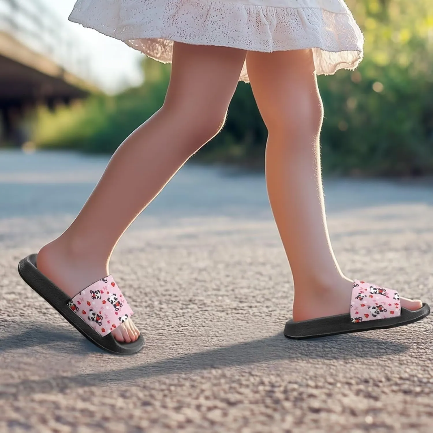 Anti-Slip Indoor Home Slippers for Girls and Boys, Kids Summer Shoes Size 11 Little Kid- Size 3 Big Kid