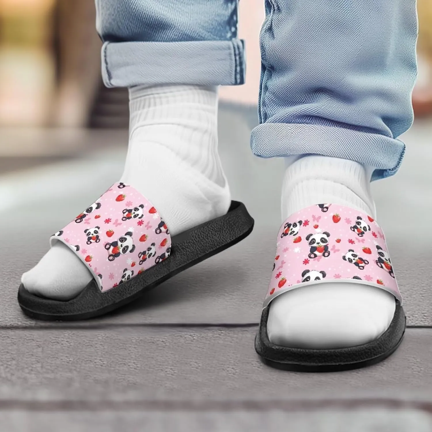 Anti-Slip Indoor Home Slippers for Girls and Boys, Kids Summer Shoes Size 11 Little Kid- Size 3 Big Kid