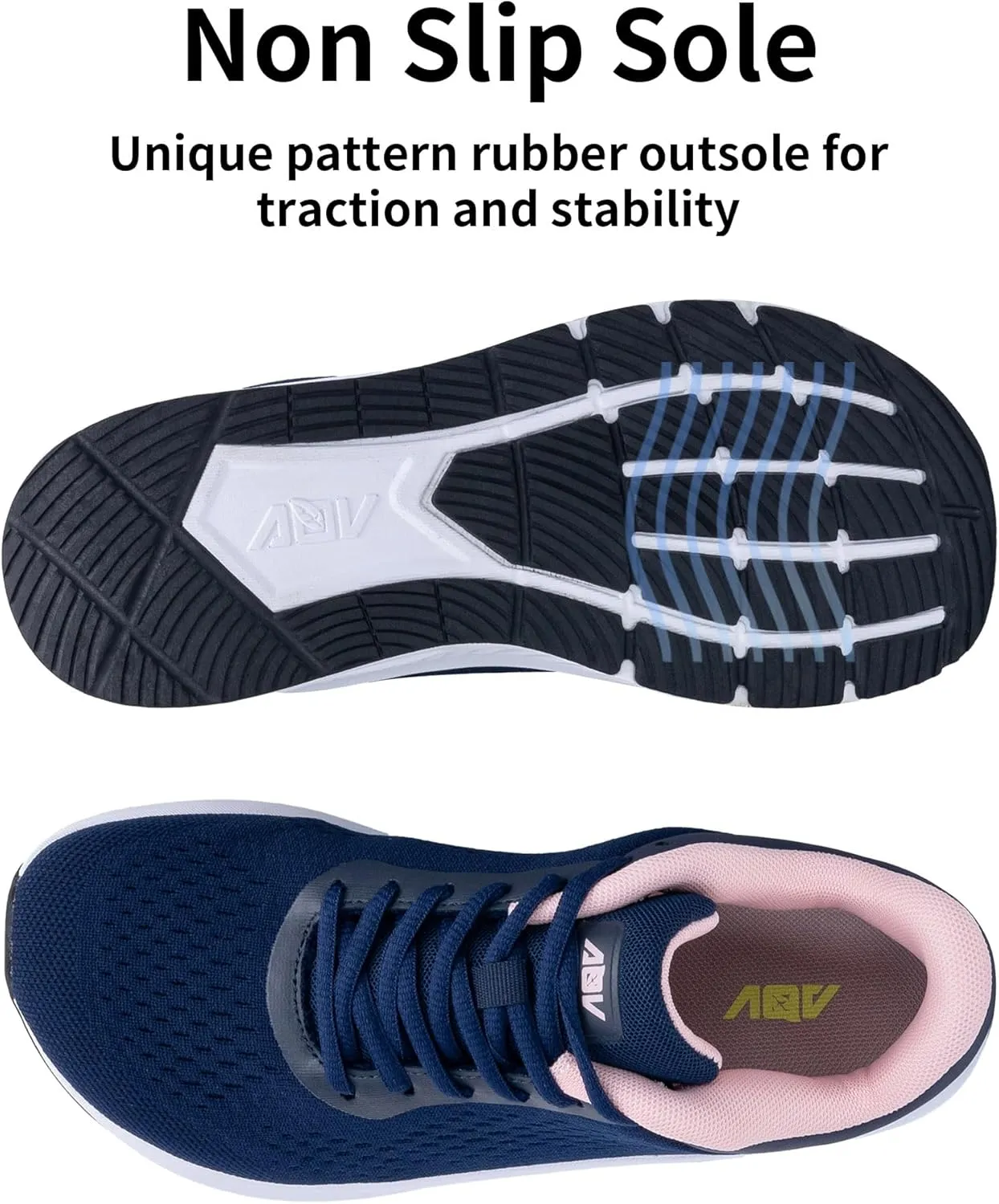 AOV Wide Toe Box Shoes Women Arch Support Walking Shoes Plantar Fasciitis Orthotic Tennis Sneakers