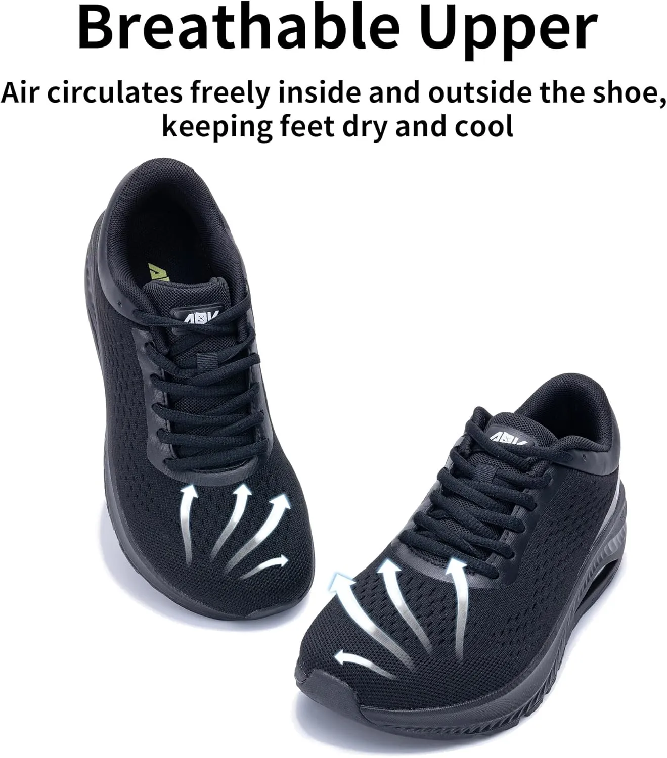 AOV Wide Toe Box Shoes Women Arch Support Walking Shoes Plantar Fasciitis Orthotic Tennis Sneakers