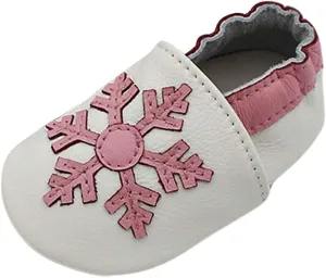 Baby Girls Baby Boys Christmas Flat Shoes Toddler Soft Sole Shoes First Walking 𝗖rib Shoes Flat Snowflakes Print Shoes