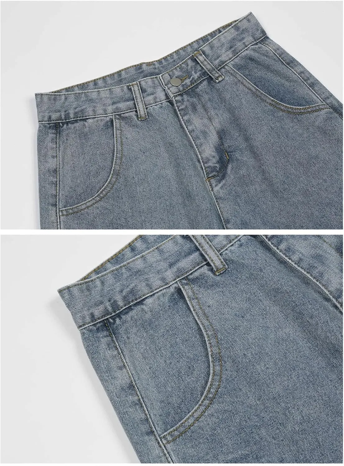 Baggy Jeans Men Streetwear Grunge Y2k Pants Distressed Cross Patch Cloth Frayed Gothic Punk Denim Clothes