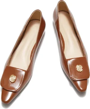 Ballet Flats for Women;Pointed Toe Leather Flats Shoes;Slip on Dressy Office Party Shoes.