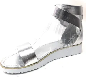 BAMBOO Women's Double Ankle Strap Faux Leather Platform Flats Sandal Pansy-02