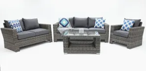 Banksia 321 Lounge Setting - Grey Storm