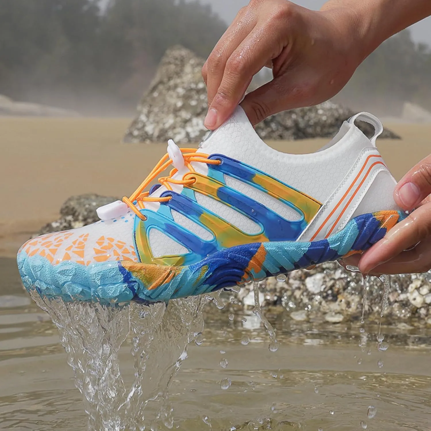 Barefoot for Women Wide Toe Box Trail Running Non-Slip Athletic Shoes Aqua Shoes Swimming Hiking Sneakers