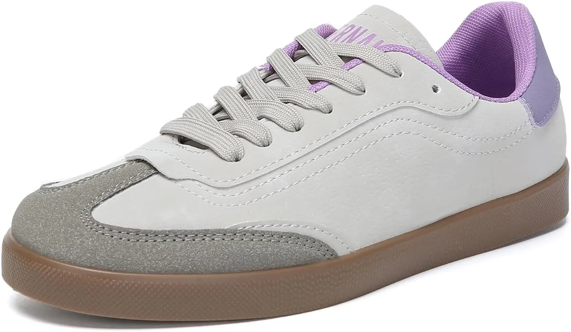 Bernal Women's Fashion Sneakers Flat Low-Top Lace-Up Comfortable Casual Tennis Shoes Walking Travel Shoes Dress Sneakers