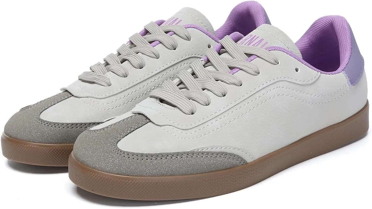 Bernal Women's Fashion Sneakers Flat Low-Top Lace-Up Comfortable Casual Tennis Shoes Walking Travel Shoes Dress Sneakers