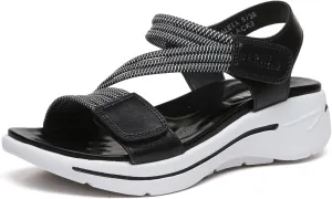 Bernal Women's Fashion Walking Sandals Comfortable Breathable Sandals Adjustable Athletic Sport Shoes for Outdoors