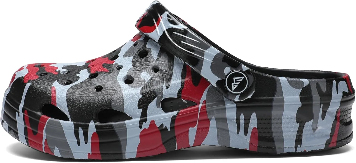 Boys Girls Camo Graphic Clog Beach Shoes Sandals(Littele Kid/Big Kid)