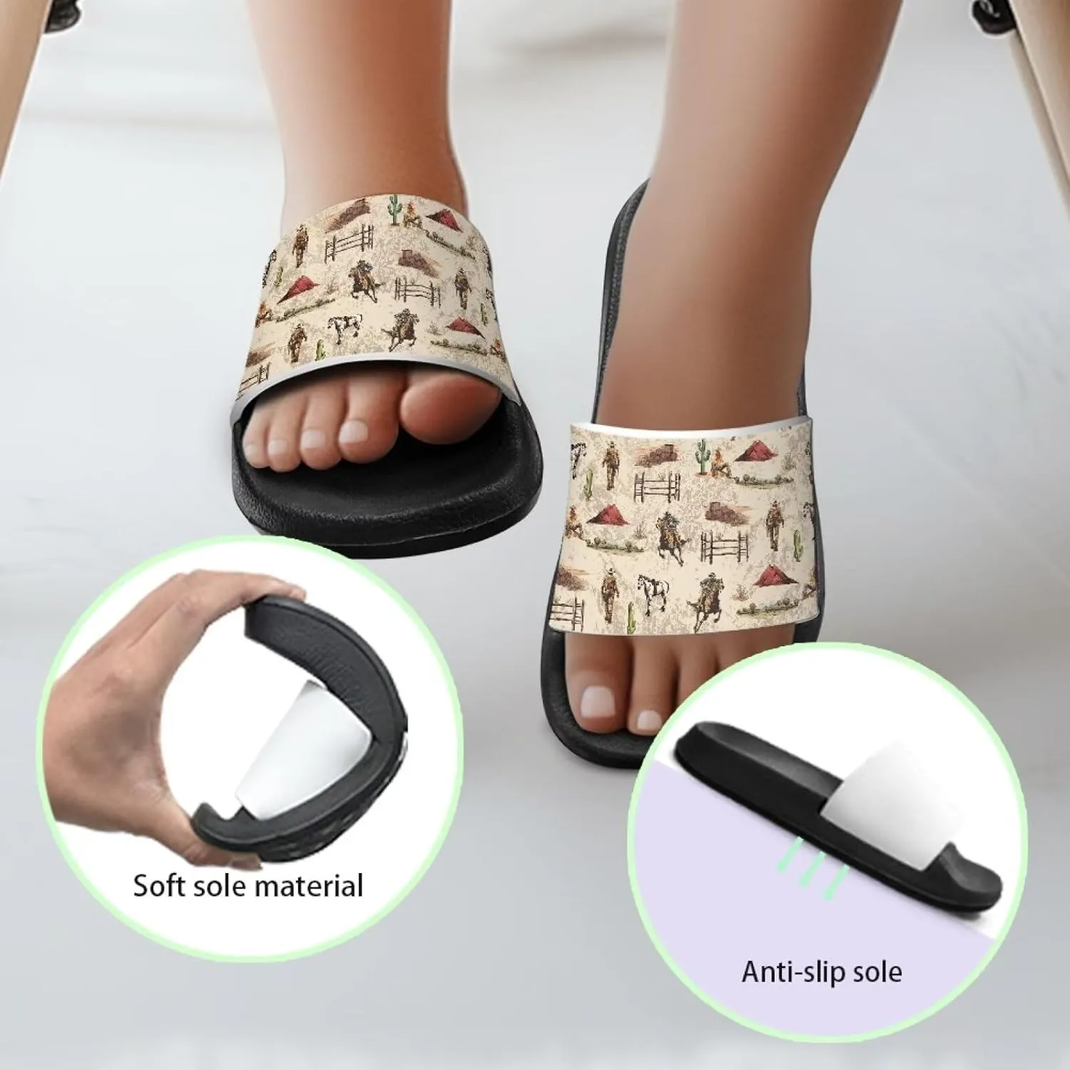Boys Girls Slide Sandals Comfort Beach Pool Shower Slippers Indoor Outdoor Little Kid/Big Kid