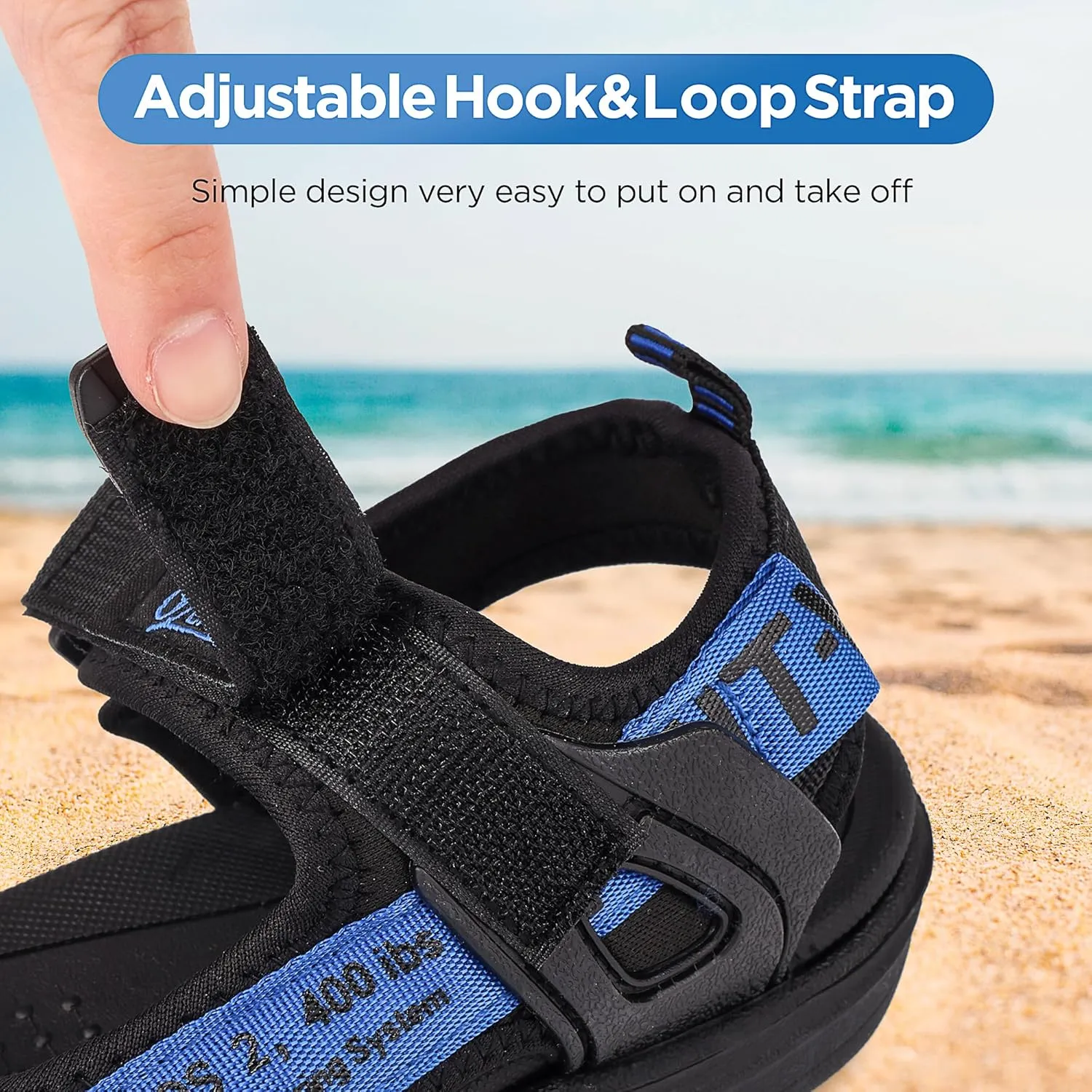 Boys Water Sandals Kids Open-Toe Adjustable Straps Sport Sandals Child Outdoor Athletic Lightweight(Little Kid/Big Kid)