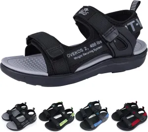 Boys Water Sandals Kids Open-Toe Adjustable Straps Sport Sandals Child Outdoor Athletic Lightweight(Little Kid/Big Kid)