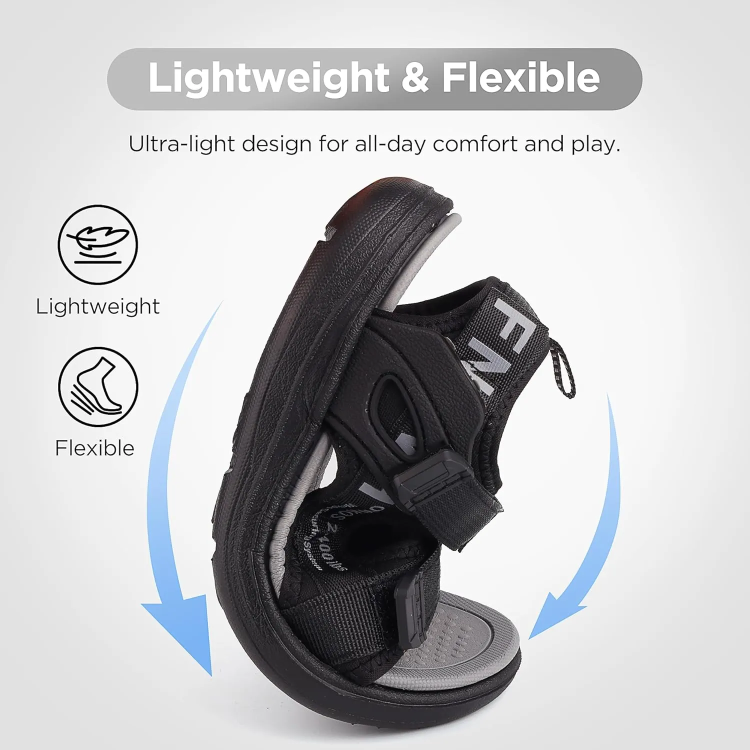 Boys Water Sandals Kids Open-Toe Adjustable Straps Sport Sandals Child Outdoor Athletic Lightweight(Little Kid/Big Kid)