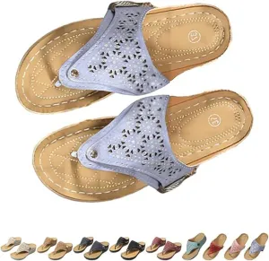 Breathable Mesh Sports Sandals With Non-Slip Sole, Women Summer Orthopedic Sandals Solid Color Mesh Breathable Open Toe Flip-Flops