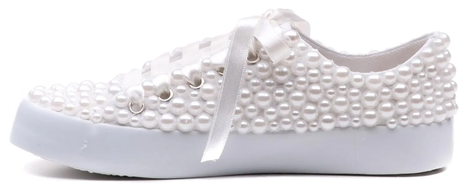 Bridal Shoes Wedding Sneakers, Personalized Shoes for Bride, Lace Bridal Tennis Shoes, bride platform shoes flat sole (38 EUR / 7,5 US)
