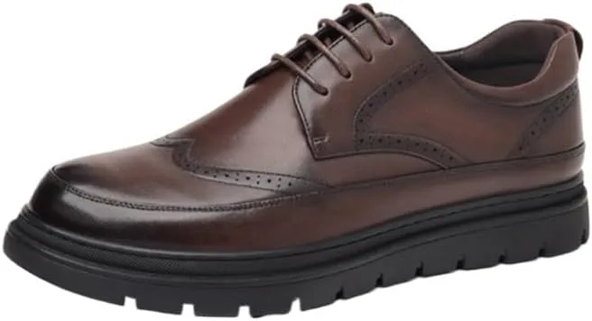 Business Leather Shoes Men's S Casual Soft Sole Loafers Height Increase Wear-Resistant Men Shoes