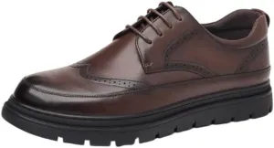 Business Leather Shoes Men's S Casual Soft Sole Loafers Height Increase Wear-Resistant Men Shoes