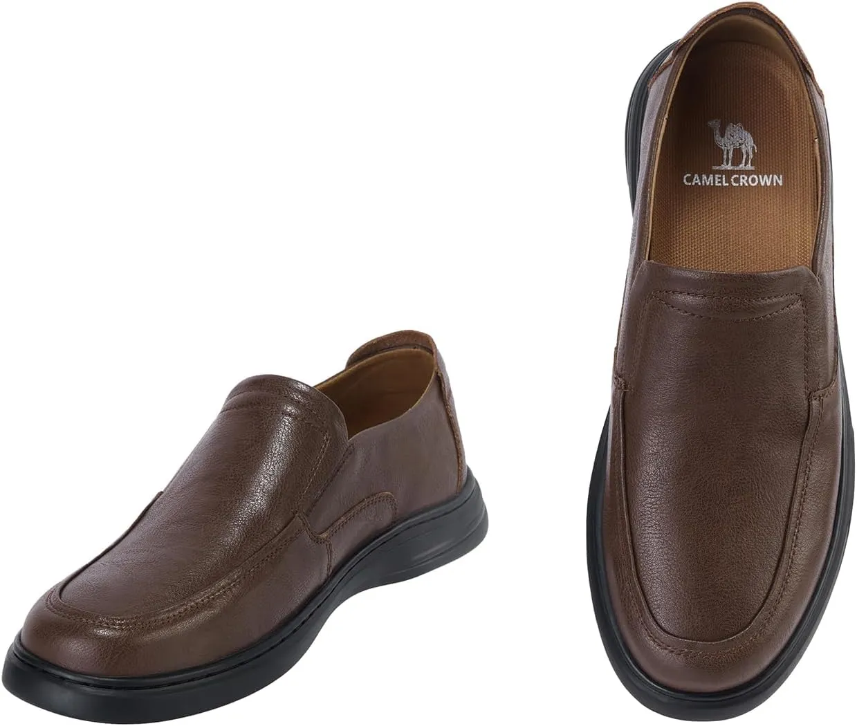 CAMEL CROWN Mens Loafers Slip On Casual Dress Loafer Comfort Soft Flats Driving Walking Shoes for Work Office Business Daily