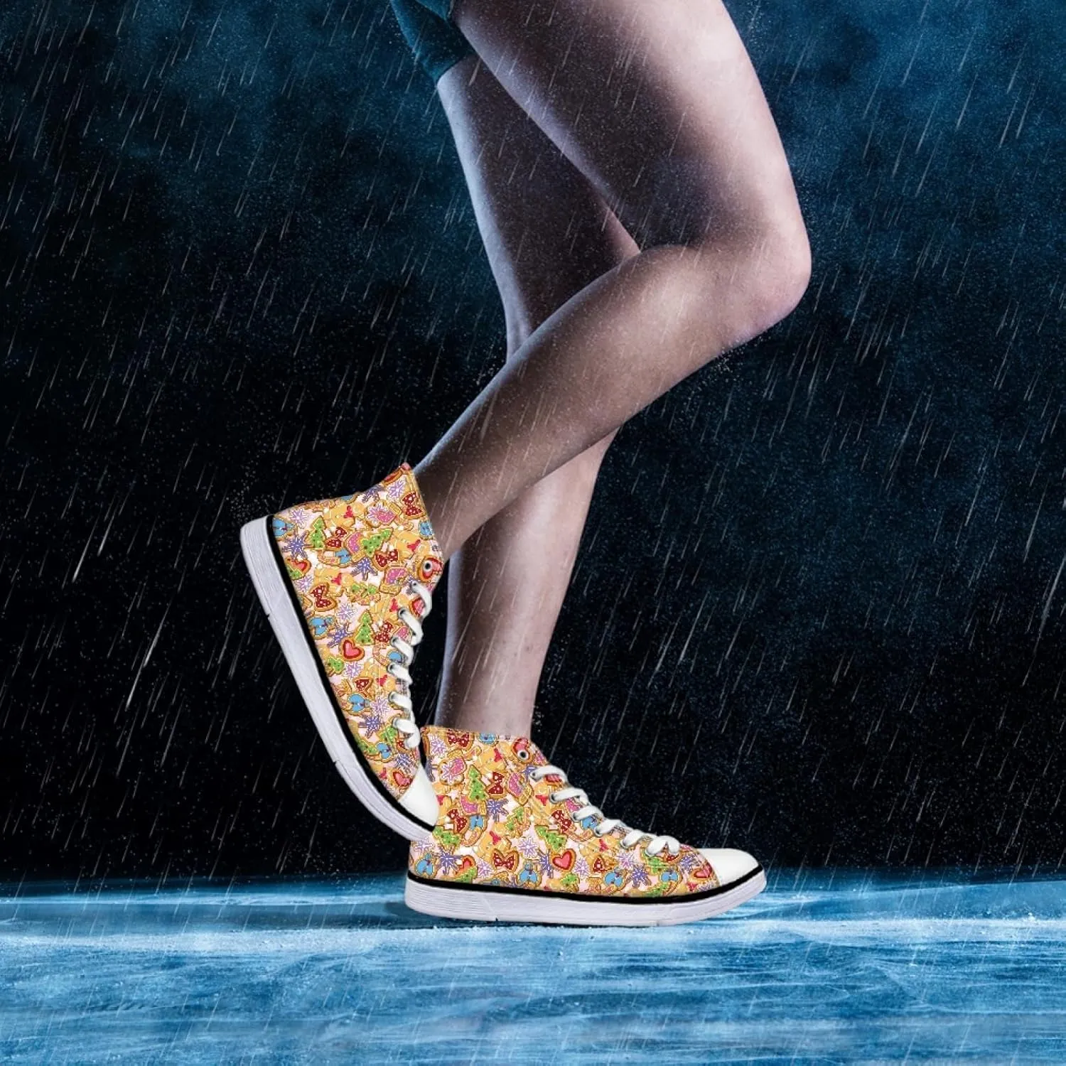Canvas Shoes for Women High Top Sneakers for Couple Fashion Classic Lace Up Teens Girls Casual Canvas Walking Shoes