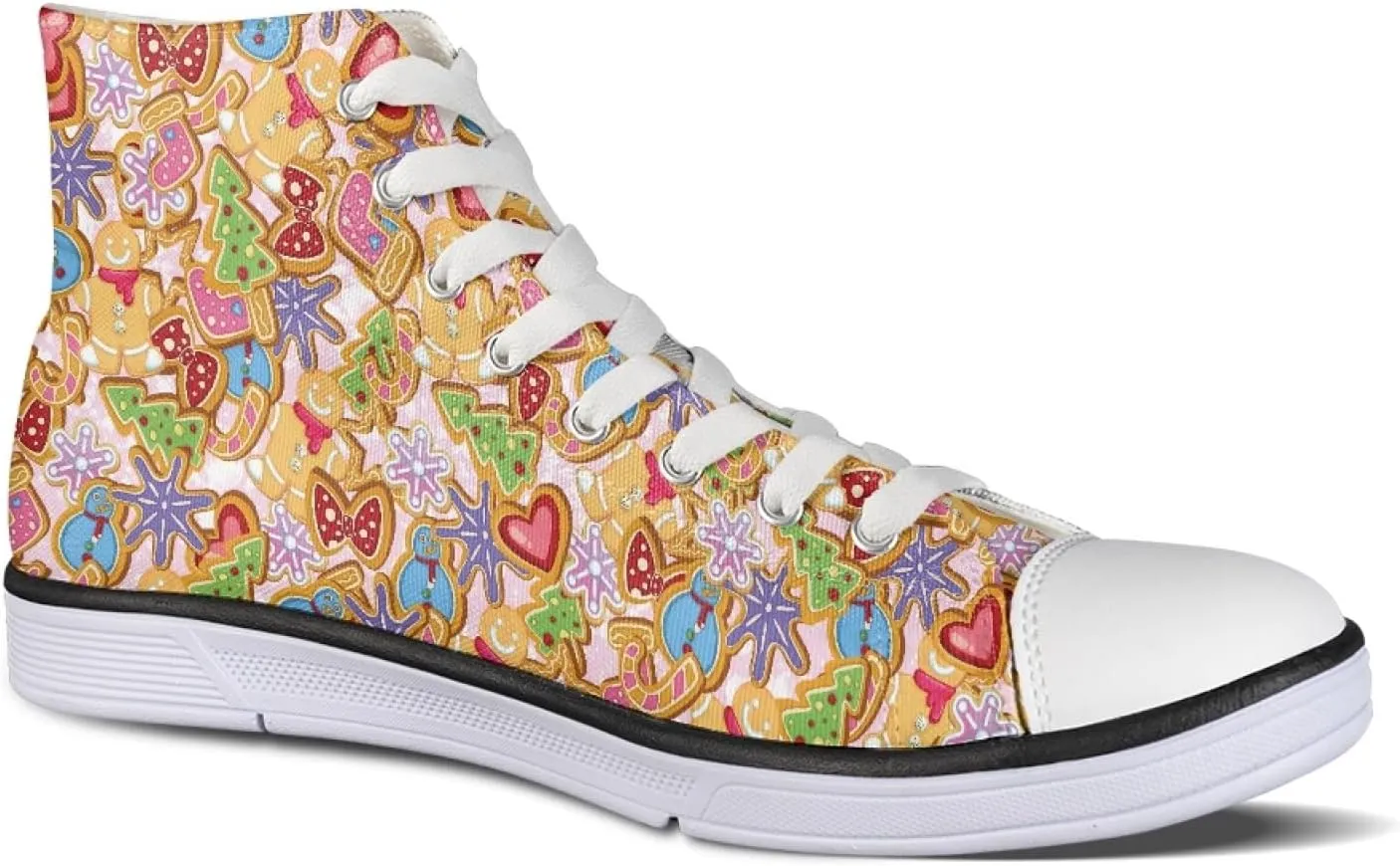 Canvas Shoes for Women High Top Sneakers for Couple Fashion Classic Lace Up Teens Girls Casual Canvas Walking Shoes