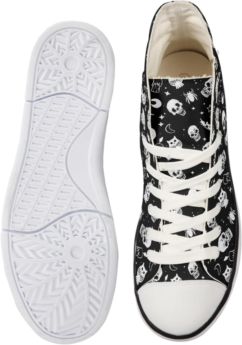 Canvas Shoes for Women Lightweight High Top Sneakers Teens Girls Cute Printed Lace Up Casual Classic Walking Shoes