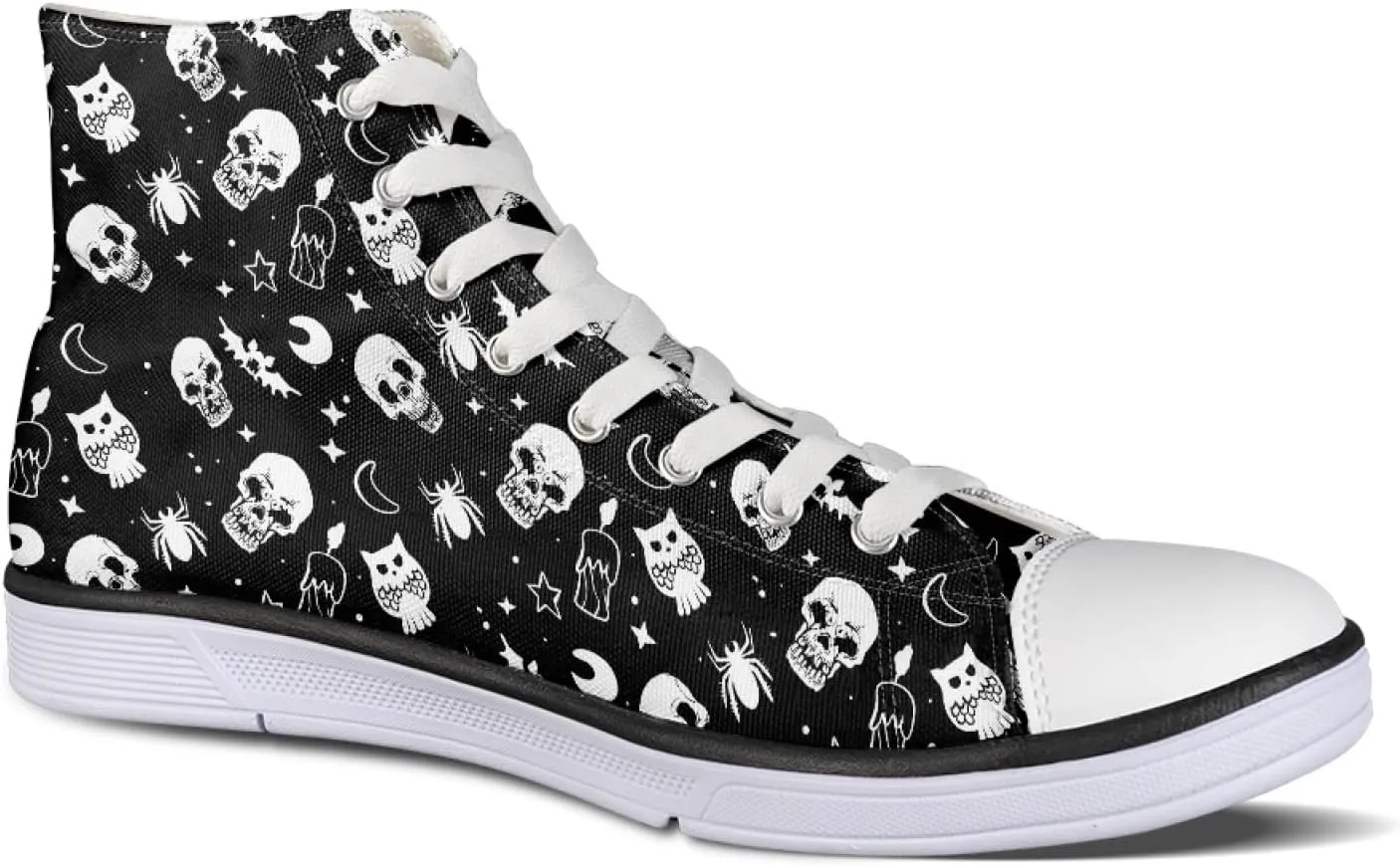 Canvas Shoes for Women Lightweight High Top Sneakers Teens Girls Cute Printed Lace Up Casual Classic Walking Shoes