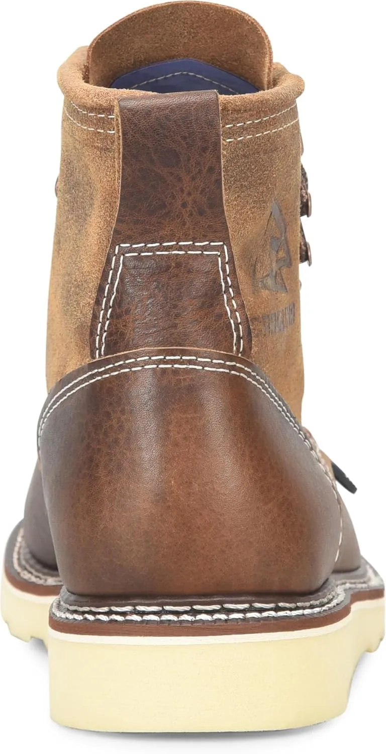Carolina Men's 6" AMP Steel Toe Roughout Wedge Work Boot - Durable with Slip-Resistant Outsole & Cushioned Insole