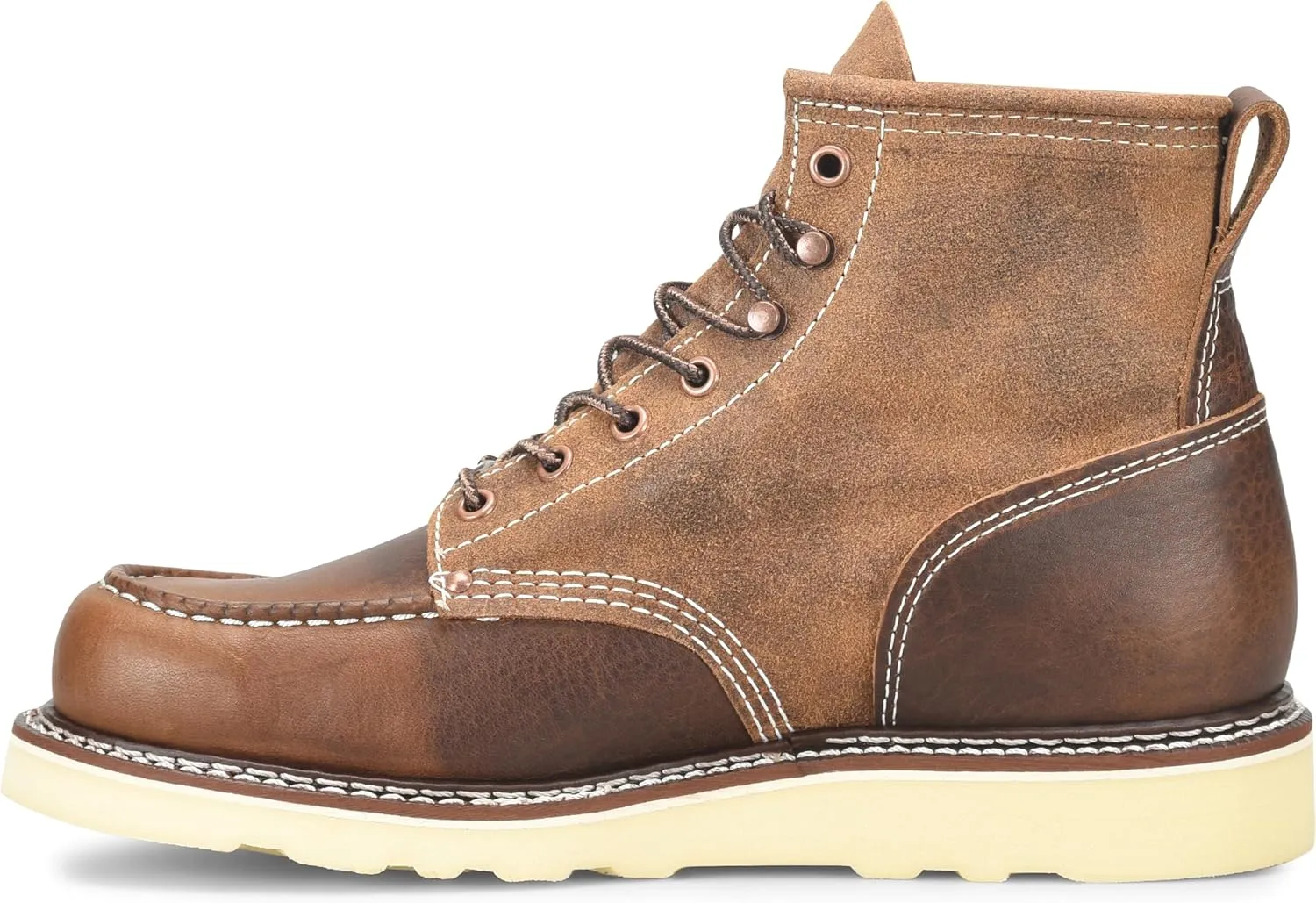 Carolina Men's 6" AMP Steel Toe Roughout Wedge Work Boot - Durable with Slip-Resistant Outsole & Cushioned Insole