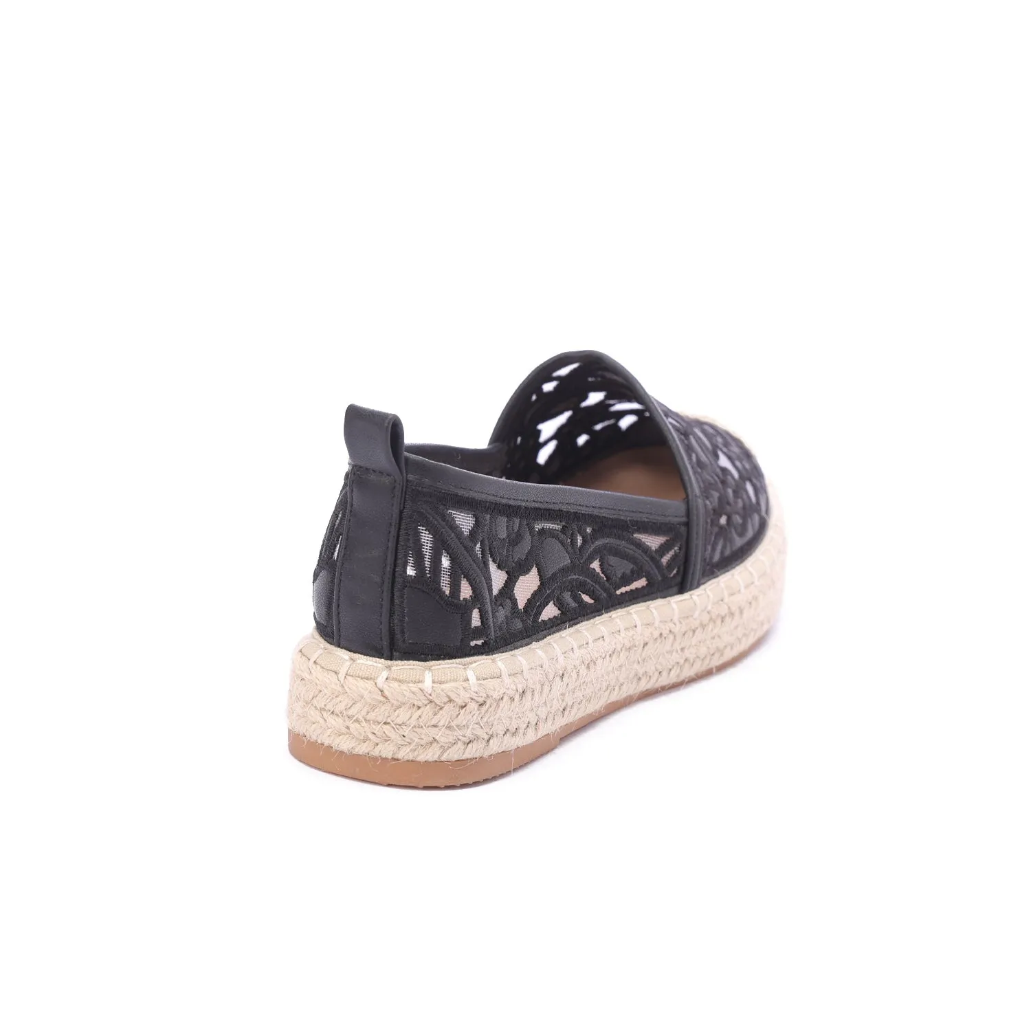 Celestia Lace Espadrille - Black