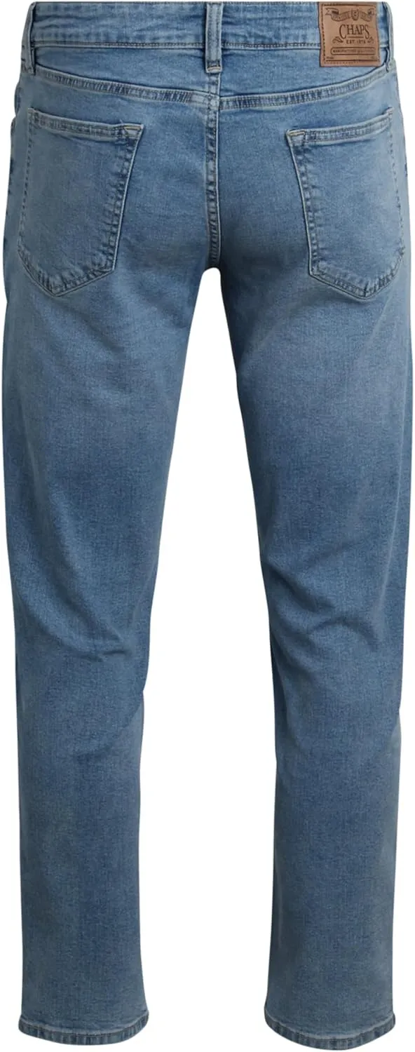 Chaps Men's Jeans - Regular Fit 5-Pocket Comfort Stretch Denim Jeans for Men - Men's Fashion Straight Leg Work Jeans